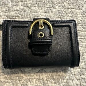 Coach Soho Black Leather Wallet NEW